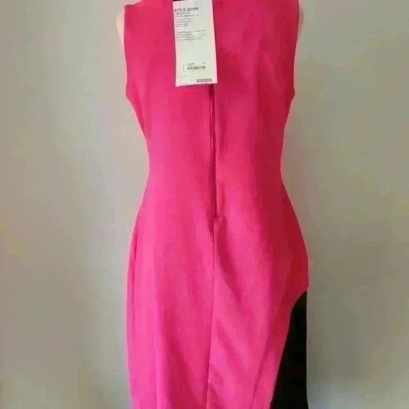 Joseph Ribkoff New with  tags hot pink and black midi dress size 8 - Picture 5 of 16